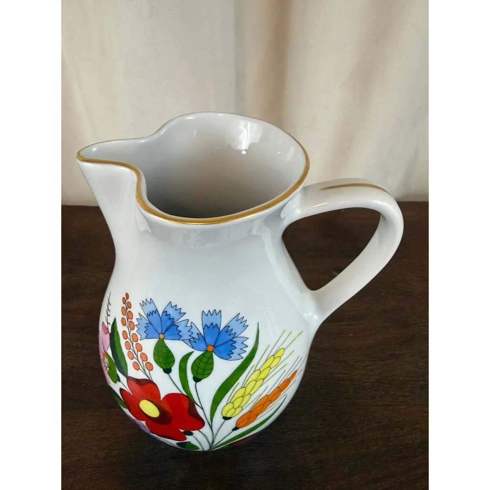 Kalocsa Hungary Handpainted MCM Floral 7